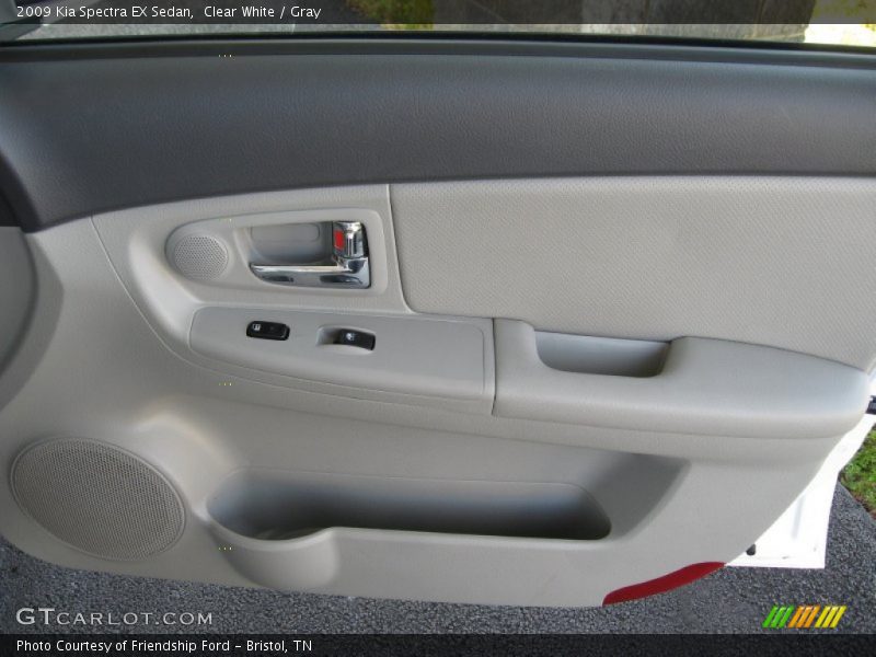 Clear White / Gray 2009 Kia Spectra EX Sedan