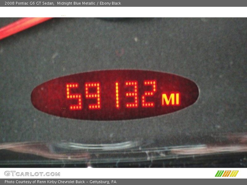 Midnight Blue Metallic / Ebony Black 2008 Pontiac G6 GT Sedan