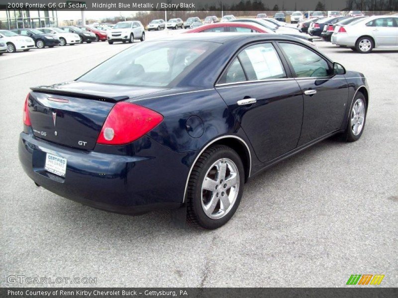 Midnight Blue Metallic / Ebony Black 2008 Pontiac G6 GT Sedan