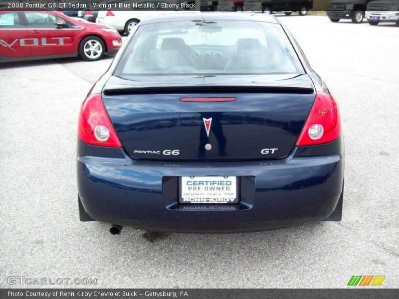 Midnight Blue Metallic / Ebony Black 2008 Pontiac G6 GT Sedan