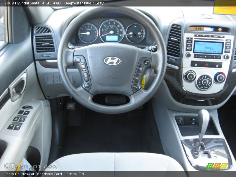 Deepwater Blue / Gray 2009 Hyundai Santa Fe GLS 4WD