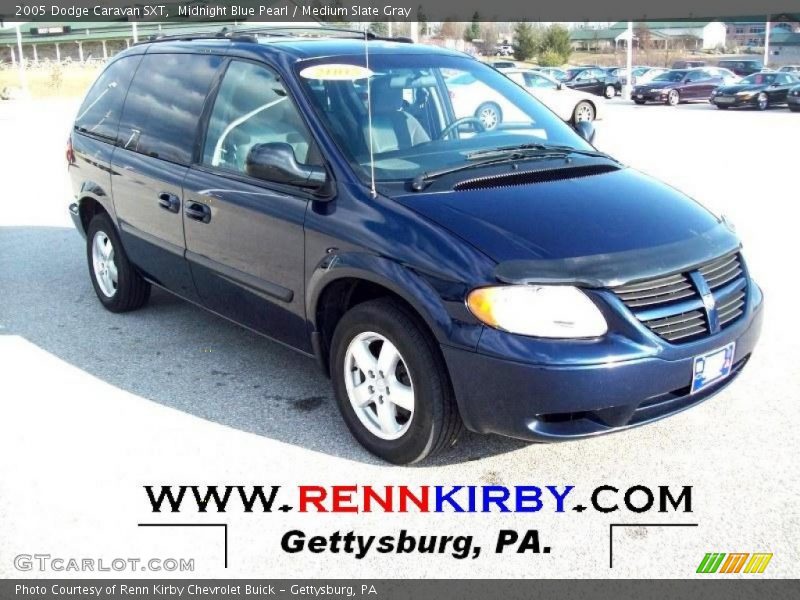 Midnight Blue Pearl / Medium Slate Gray 2005 Dodge Caravan SXT