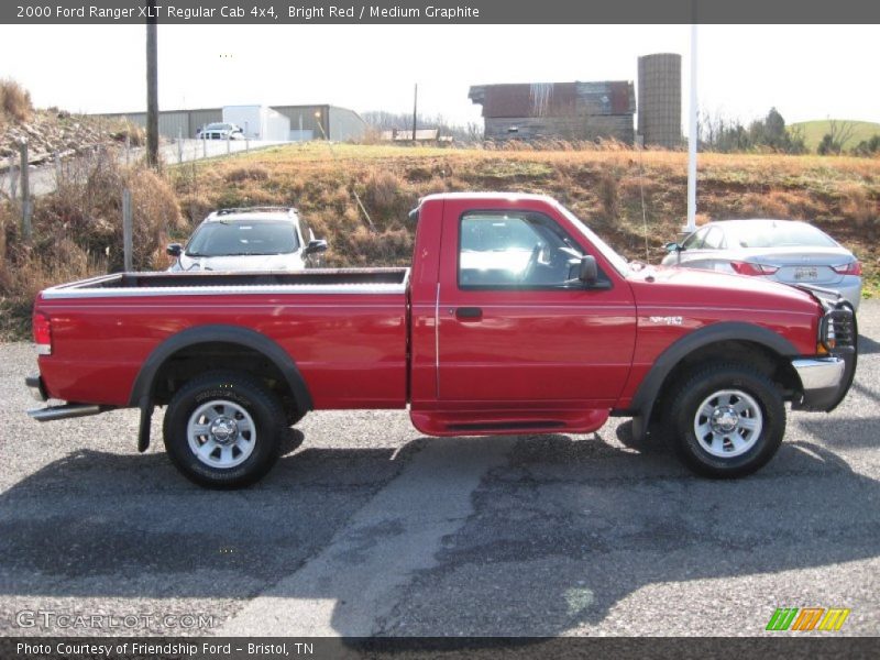Bright Red / Medium Graphite 2000 Ford Ranger XLT Regular Cab 4x4