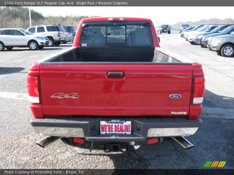Bright Red / Medium Graphite 2000 Ford Ranger XLT Regular Cab 4x4