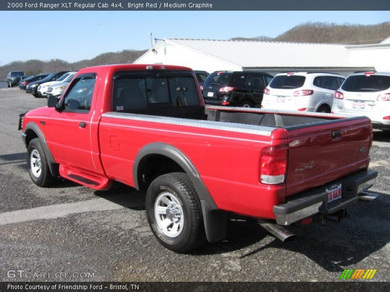 Bright Red / Medium Graphite 2000 Ford Ranger XLT Regular Cab 4x4