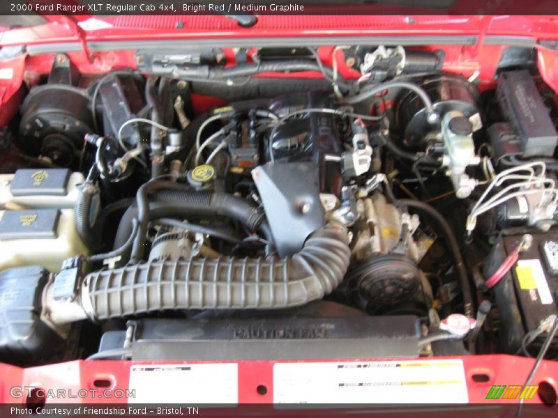 Bright Red / Medium Graphite 2000 Ford Ranger XLT Regular Cab 4x4