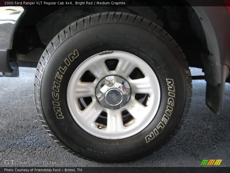 Bright Red / Medium Graphite 2000 Ford Ranger XLT Regular Cab 4x4