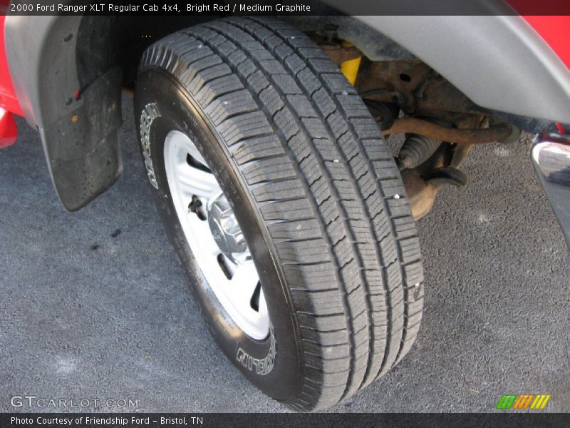 Bright Red / Medium Graphite 2000 Ford Ranger XLT Regular Cab 4x4