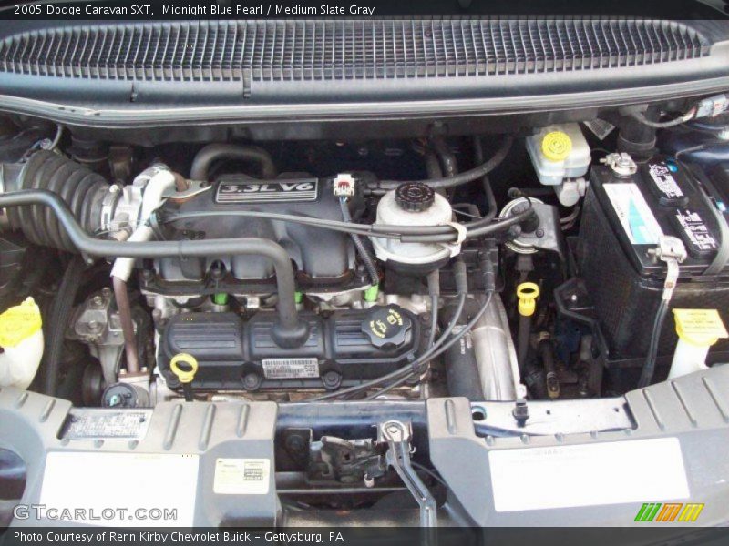 Midnight Blue Pearl / Medium Slate Gray 2005 Dodge Caravan SXT