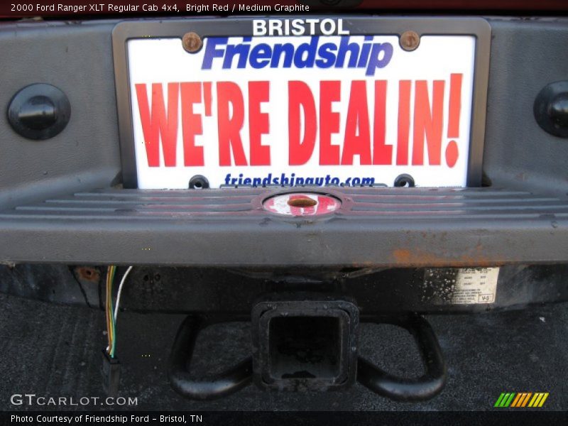 Bright Red / Medium Graphite 2000 Ford Ranger XLT Regular Cab 4x4