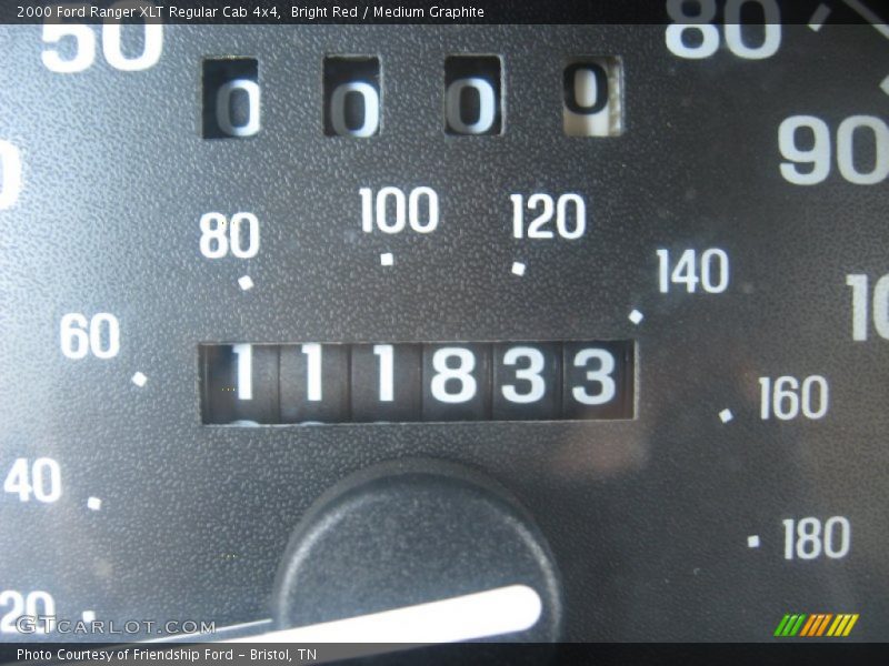 Bright Red / Medium Graphite 2000 Ford Ranger XLT Regular Cab 4x4