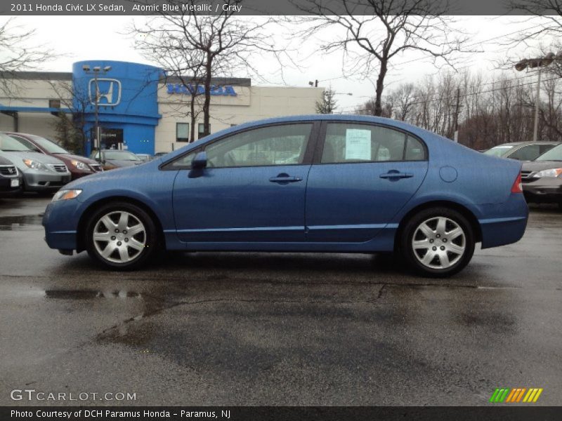 Atomic Blue Metallic / Gray 2011 Honda Civic LX Sedan