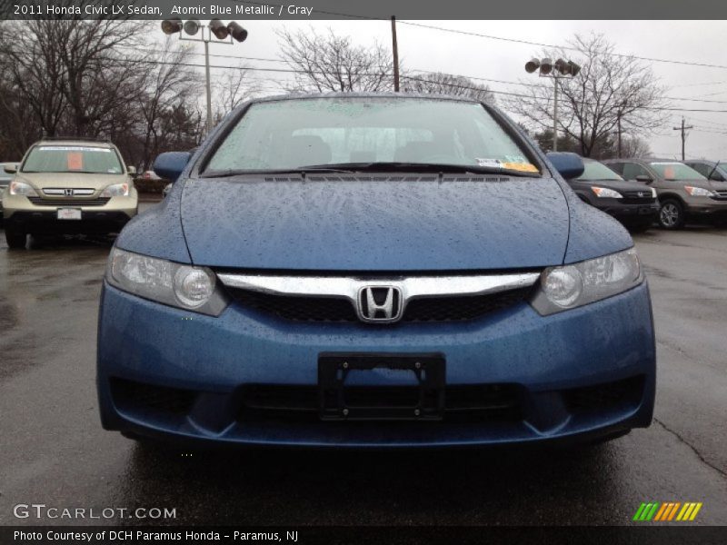 Atomic Blue Metallic / Gray 2011 Honda Civic LX Sedan