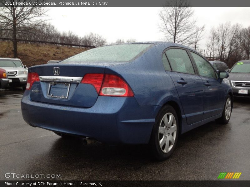 Atomic Blue Metallic / Gray 2011 Honda Civic LX Sedan