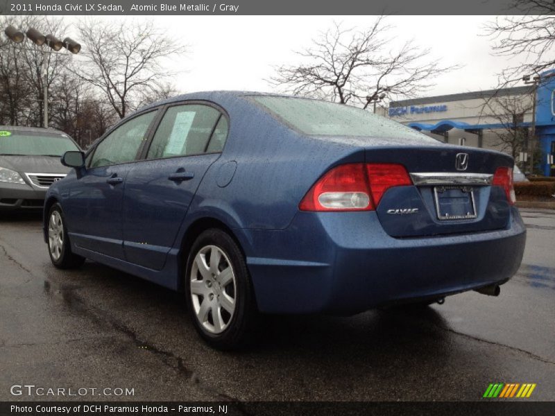 Atomic Blue Metallic / Gray 2011 Honda Civic LX Sedan