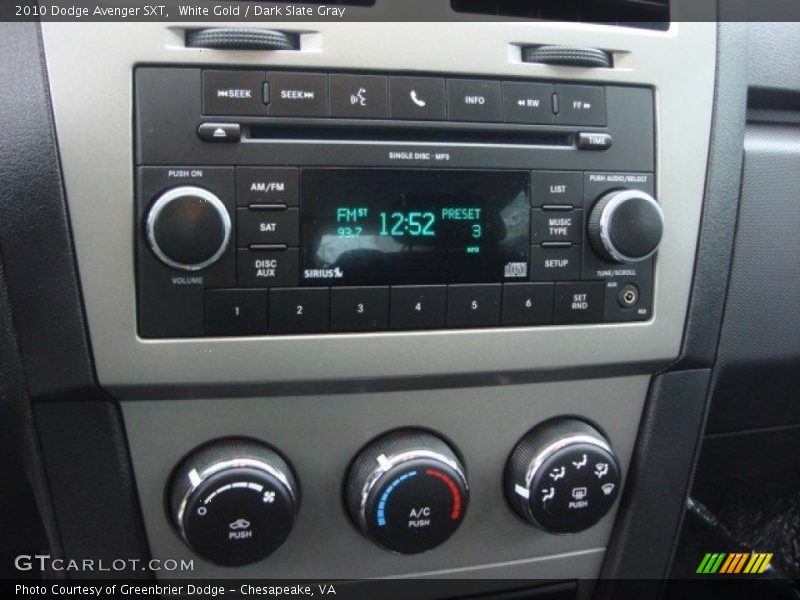White Gold / Dark Slate Gray 2010 Dodge Avenger SXT