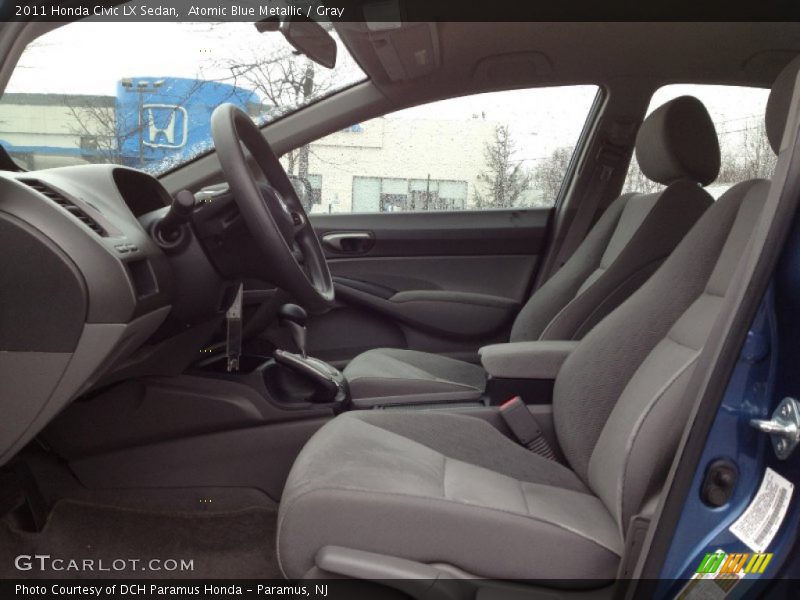 Atomic Blue Metallic / Gray 2011 Honda Civic LX Sedan