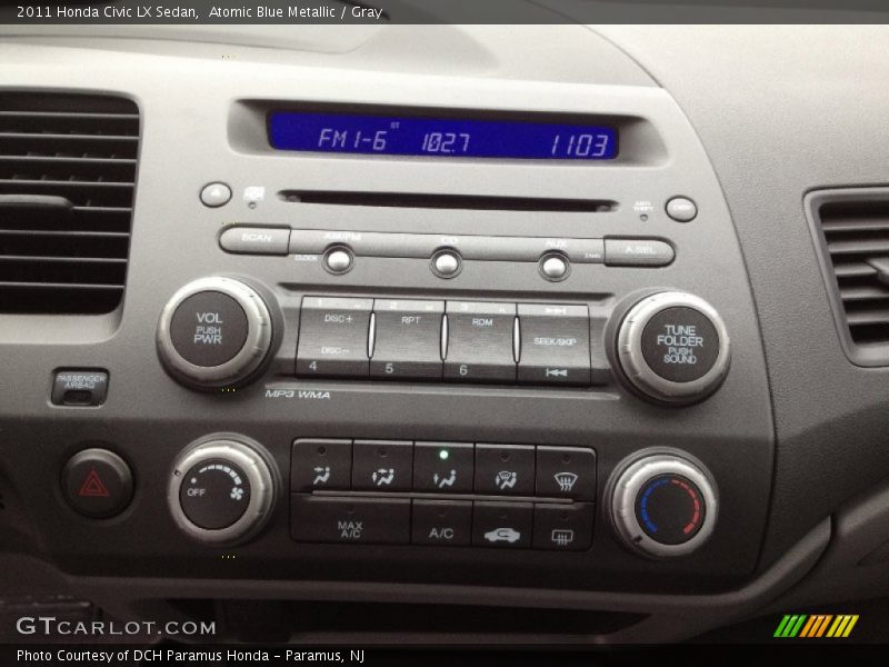 Atomic Blue Metallic / Gray 2011 Honda Civic LX Sedan