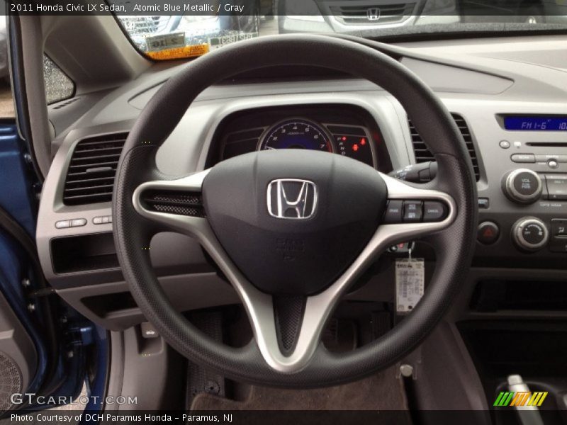 Atomic Blue Metallic / Gray 2011 Honda Civic LX Sedan