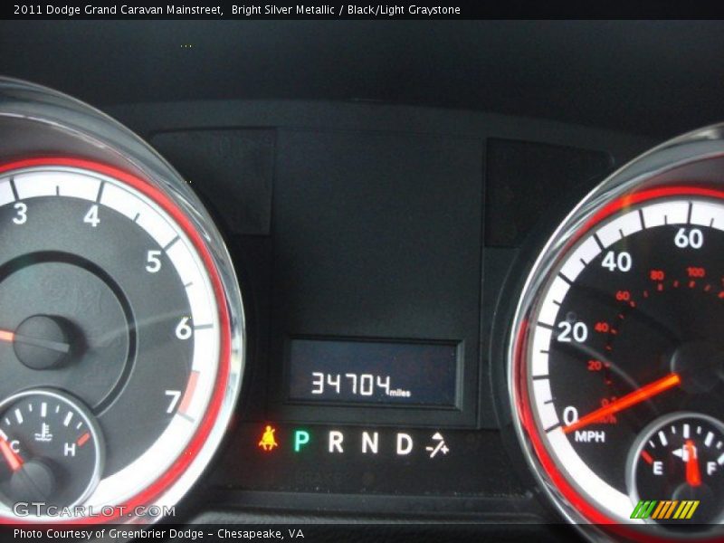 Bright Silver Metallic / Black/Light Graystone 2011 Dodge Grand Caravan Mainstreet