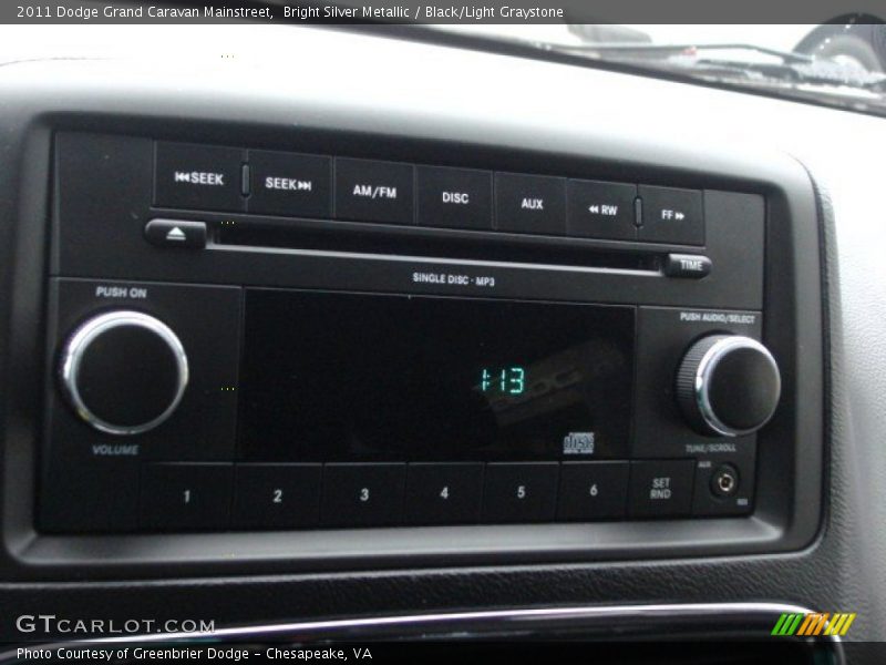 Bright Silver Metallic / Black/Light Graystone 2011 Dodge Grand Caravan Mainstreet