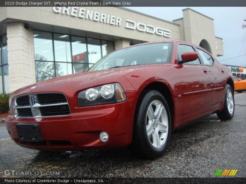 Inferno Red Crystal Pearl / Dark Slate Gray 2010 Dodge Charger SXT