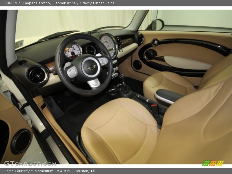 Pepper White / Gravity Tuscan Beige 2008 Mini Cooper Hardtop