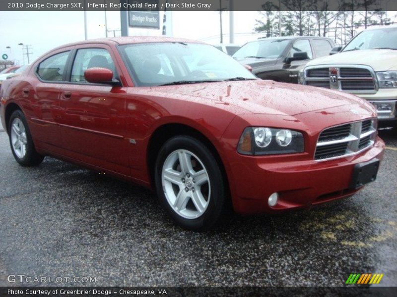 Inferno Red Crystal Pearl / Dark Slate Gray 2010 Dodge Charger SXT