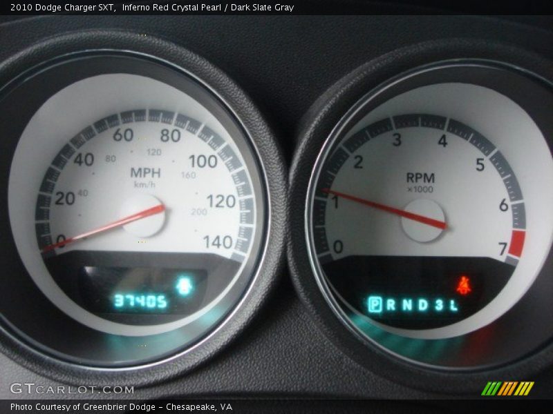 Inferno Red Crystal Pearl / Dark Slate Gray 2010 Dodge Charger SXT