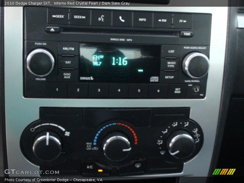 Inferno Red Crystal Pearl / Dark Slate Gray 2010 Dodge Charger SXT