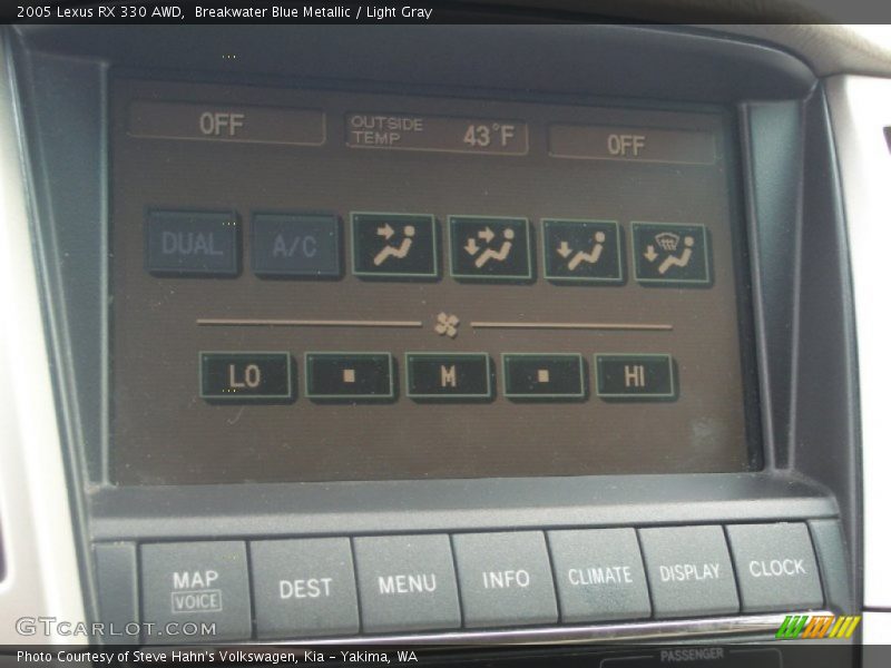 Breakwater Blue Metallic / Light Gray 2005 Lexus RX 330 AWD