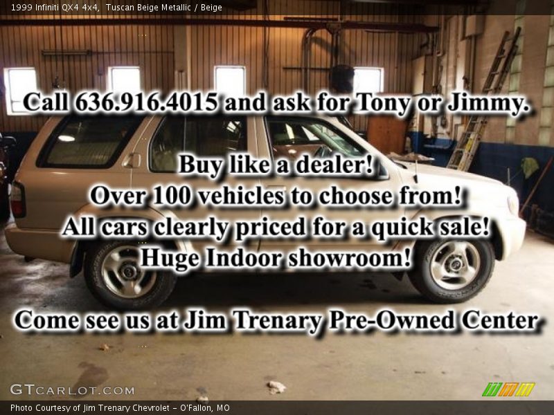 Tuscan Beige Metallic / Beige 1999 Infiniti QX4 4x4