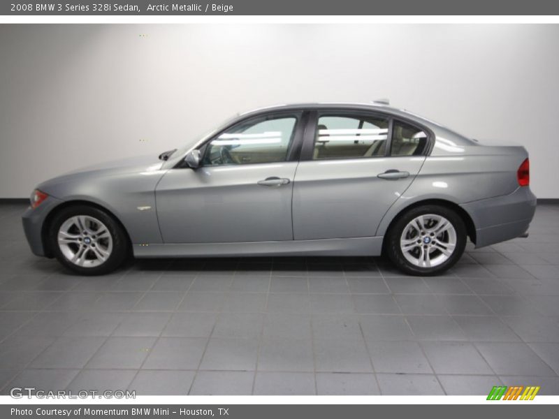 Arctic Metallic / Beige 2008 BMW 3 Series 328i Sedan