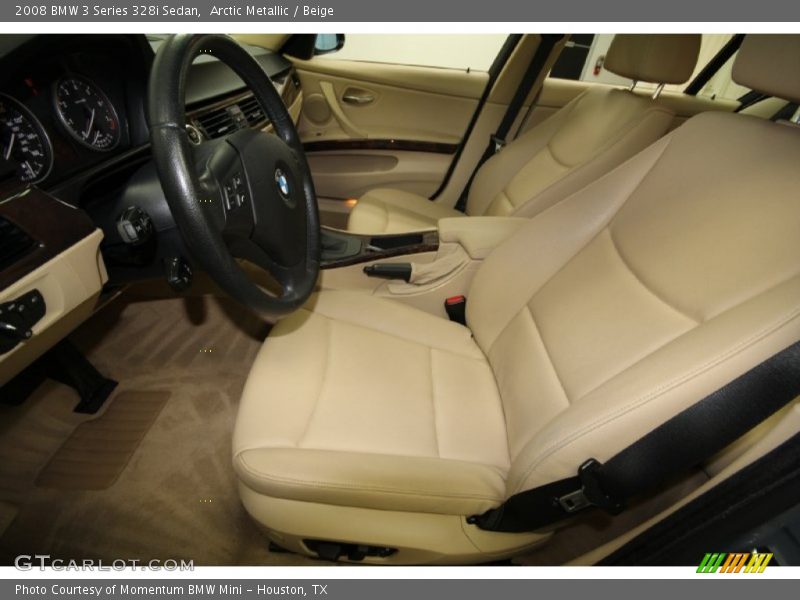 Arctic Metallic / Beige 2008 BMW 3 Series 328i Sedan