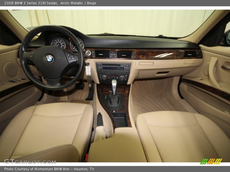 Arctic Metallic / Beige 2008 BMW 3 Series 328i Sedan