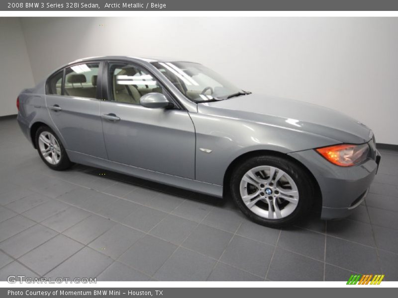 Arctic Metallic / Beige 2008 BMW 3 Series 328i Sedan