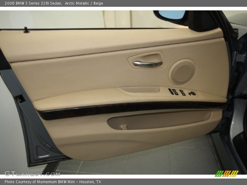 Arctic Metallic / Beige 2008 BMW 3 Series 328i Sedan