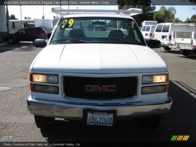 Summit White / Gray 1999 GMC Sierra 3500 SL Regular Cab Utility Truck