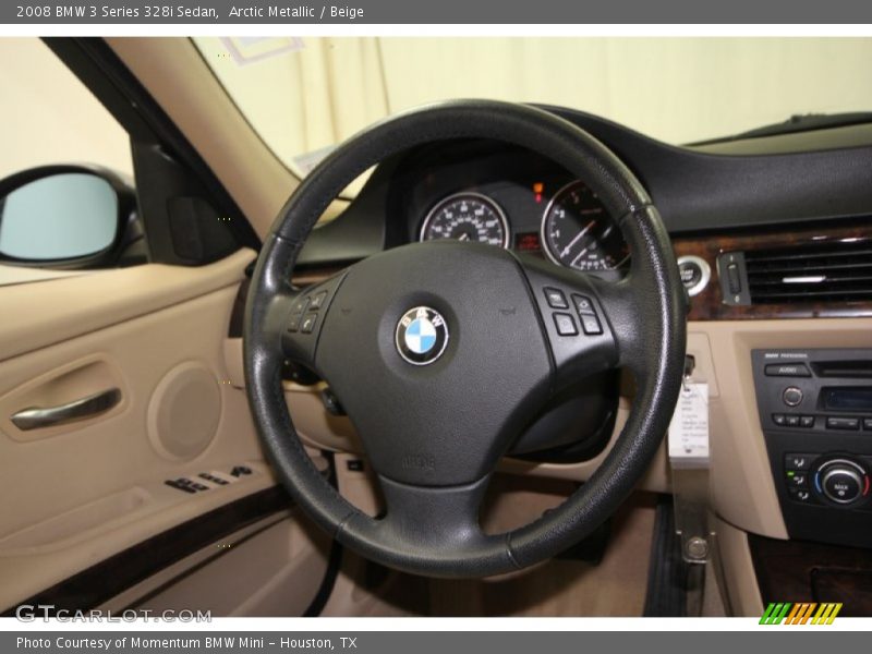 Arctic Metallic / Beige 2008 BMW 3 Series 328i Sedan