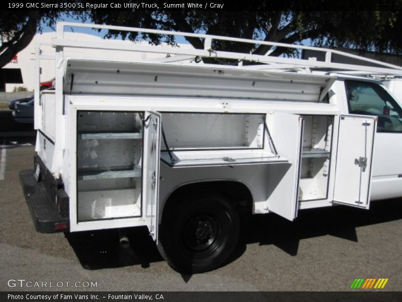 Summit White / Gray 1999 GMC Sierra 3500 SL Regular Cab Utility Truck