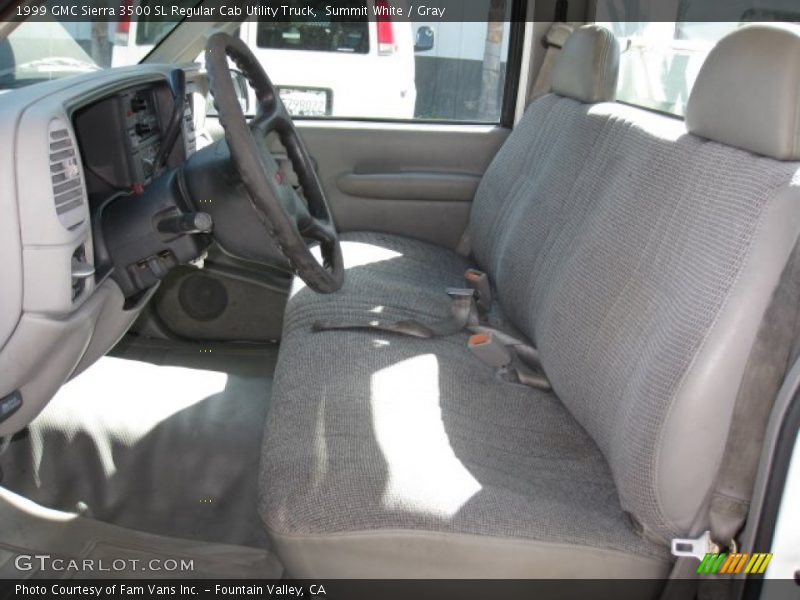 Summit White / Gray 1999 GMC Sierra 3500 SL Regular Cab Utility Truck