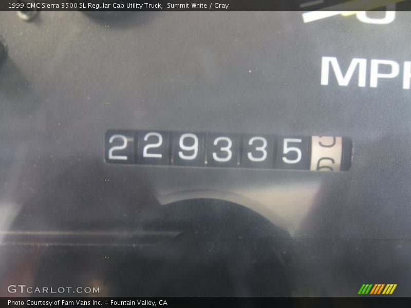 Summit White / Gray 1999 GMC Sierra 3500 SL Regular Cab Utility Truck