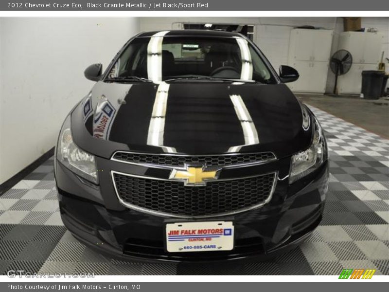 Black Granite Metallic / Jet Black/Sport Red 2012 Chevrolet Cruze Eco