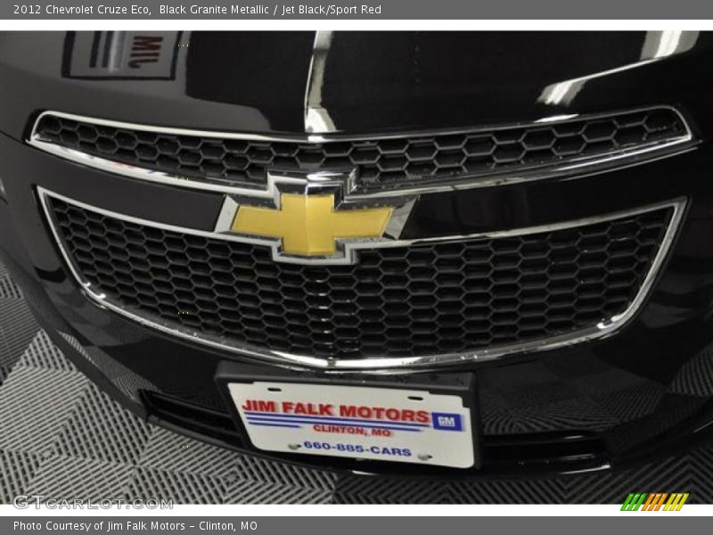 Black Granite Metallic / Jet Black/Sport Red 2012 Chevrolet Cruze Eco