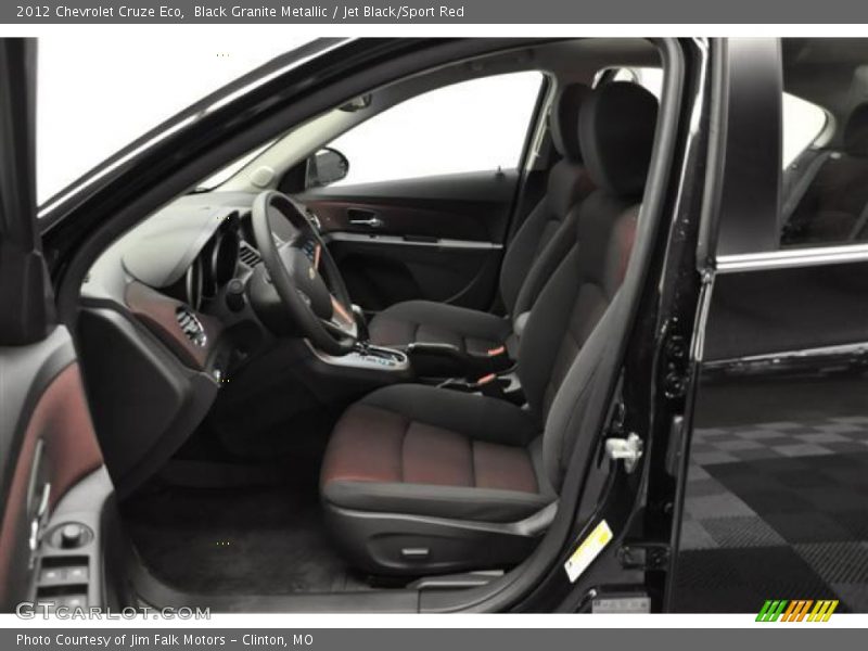 Black Granite Metallic / Jet Black/Sport Red 2012 Chevrolet Cruze Eco