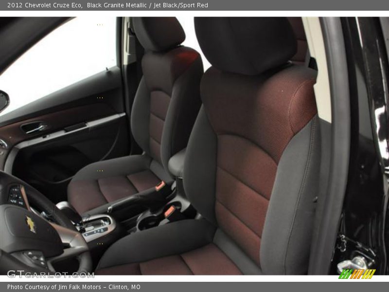 Black Granite Metallic / Jet Black/Sport Red 2012 Chevrolet Cruze Eco