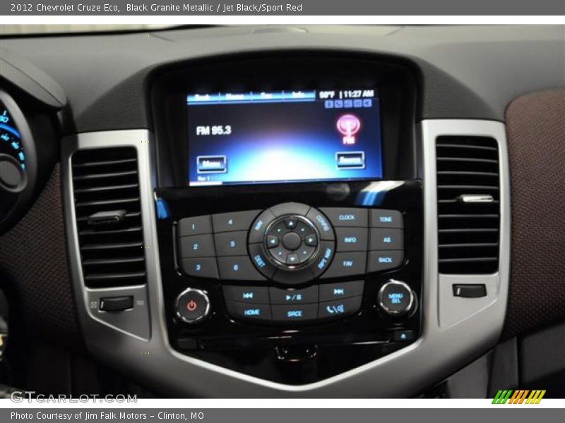 Black Granite Metallic / Jet Black/Sport Red 2012 Chevrolet Cruze Eco