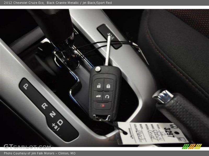 Black Granite Metallic / Jet Black/Sport Red 2012 Chevrolet Cruze Eco