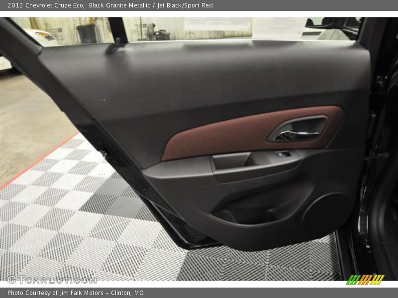 Black Granite Metallic / Jet Black/Sport Red 2012 Chevrolet Cruze Eco