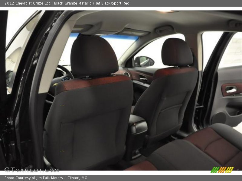 Black Granite Metallic / Jet Black/Sport Red 2012 Chevrolet Cruze Eco